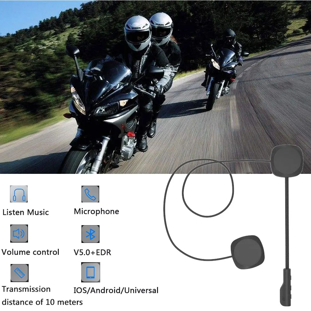 VR robot Motorcycle Helmet Bluetooth 5.0 Headset Wireless Handsfree Auto-answer Voice Assistant Music Player Moto Headphones