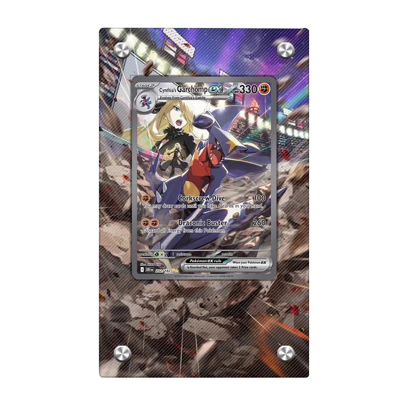 แท่นวางการ์ดโปเกมอน ซินเธีย การ์ชอมป์ สำหรับสะสมการ์ดอนิเมะ PTCG ขยายการ์ดวาดภาพ ของเล่น DIY ของขวัญ