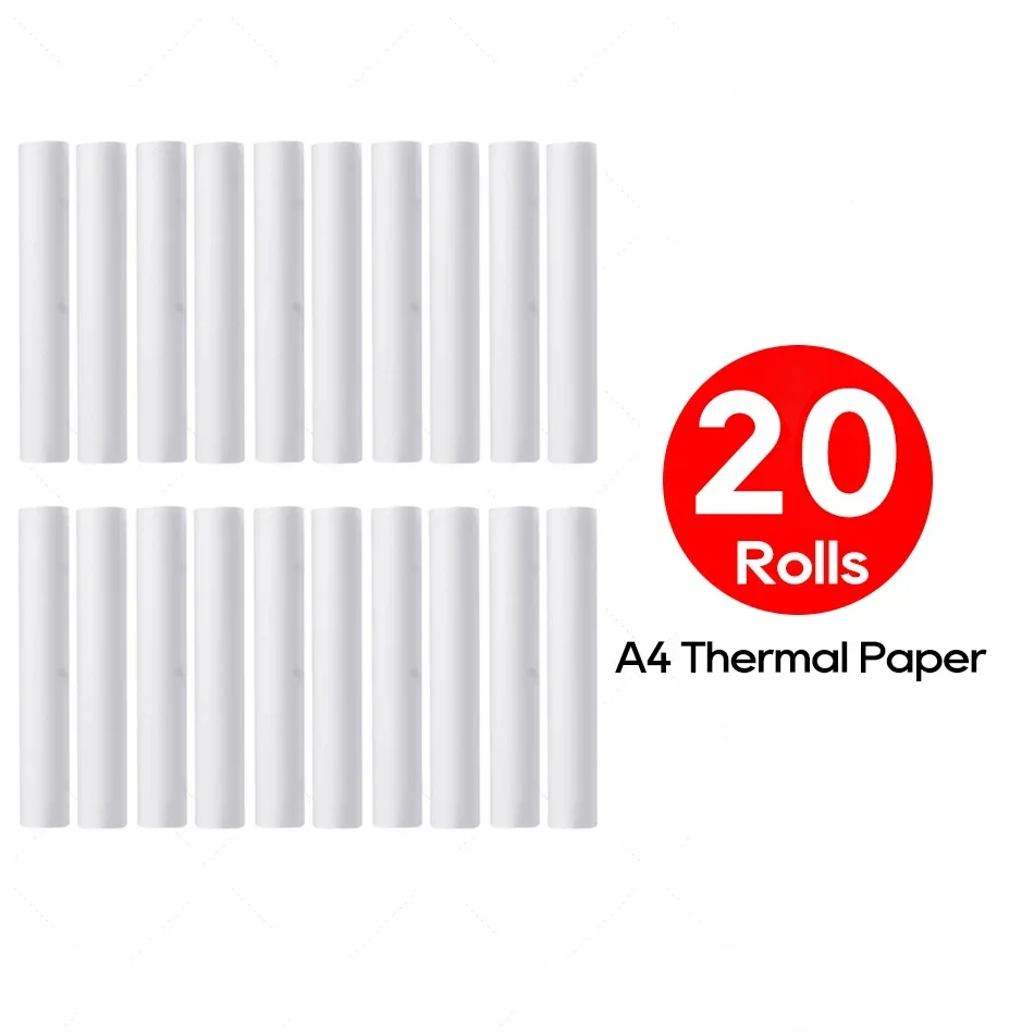 A4 Thermal Paper Thermal Printing Paper 210*30mm for A4 Wireless Bluetooth A40/X8 Printer Paper Roll