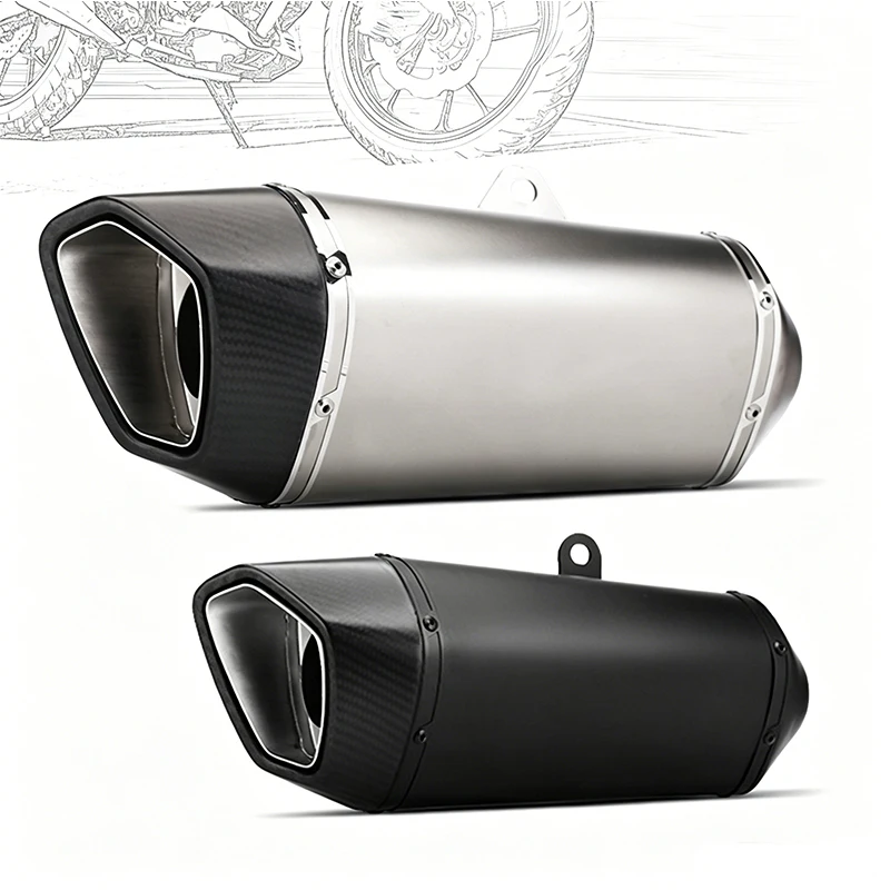 Silenziatore per Moto in Fibra di Carbonio da 51mm 60mm con DB Killer per Scooter e Moto z400 R25 R6 R3 R1 FZ6 s1000rr