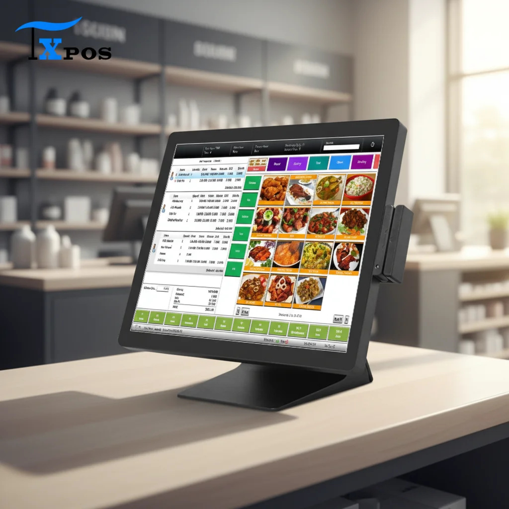 17-Inch High Definition 10-Finger Touch Display  Black Metal Housing POS Monitor for Supermarket Checkout