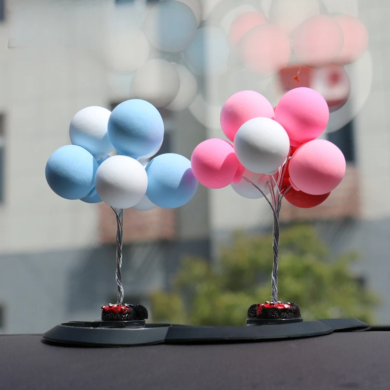 

Clay Confession Small Balloon Car Ornaments Cartoon Car Cute Mini Color Small Balloon Creative Car Interior