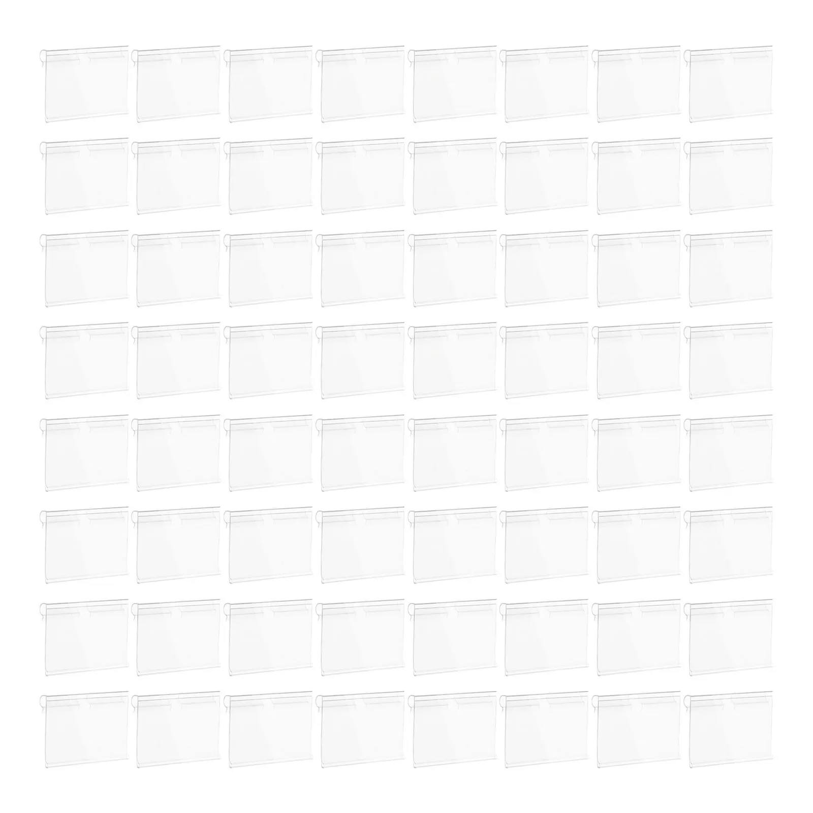 

100pcs Plastic Shelf Label Holder Clear Sign Display Clip Reusable Price Tag Holder for Retail Racks Grocery Stores Supermarket