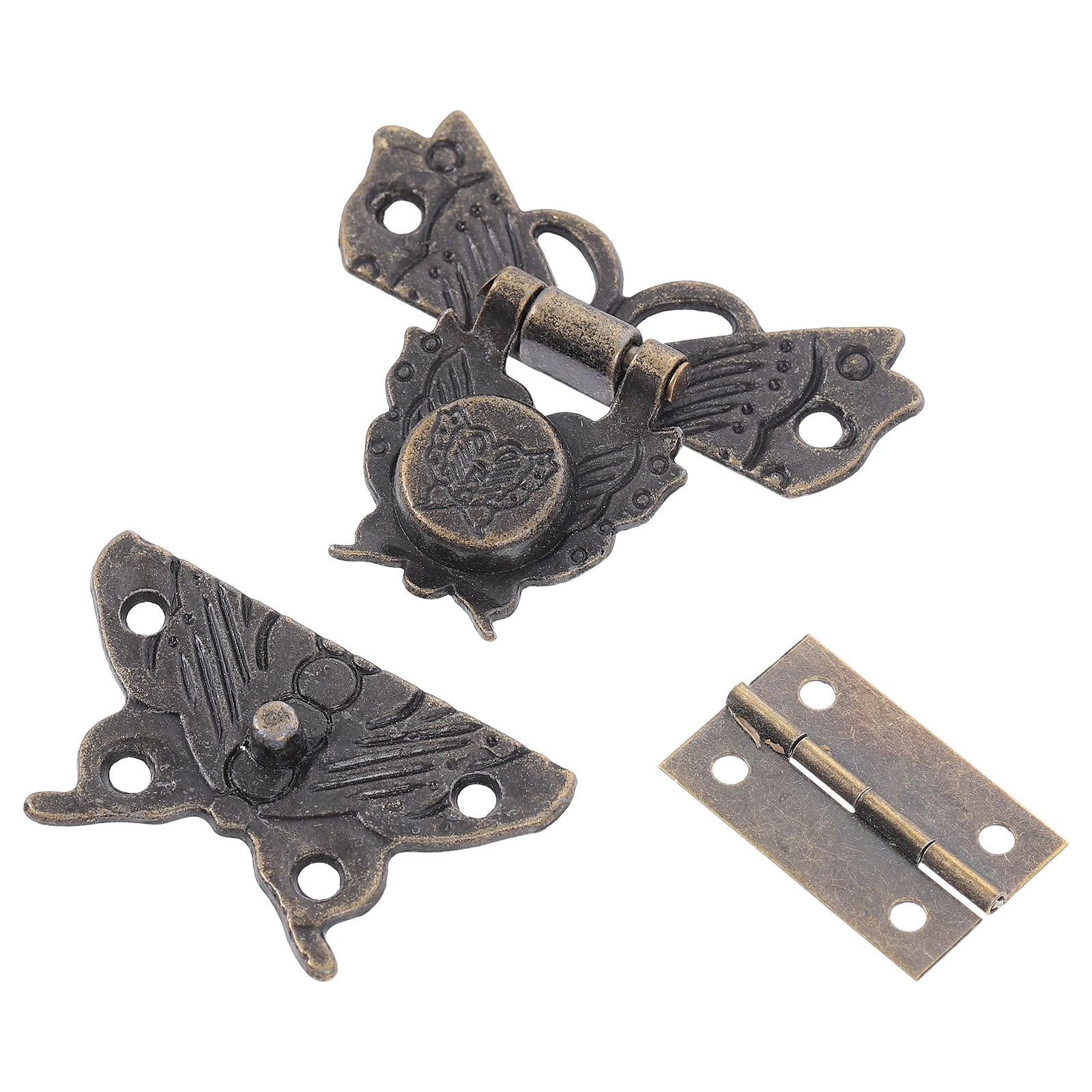 Hardware Buckles Hinges Set Durable Non rusting Compact Simple Installation for Boxes Cases Cabinets Storage Solutions Furniture