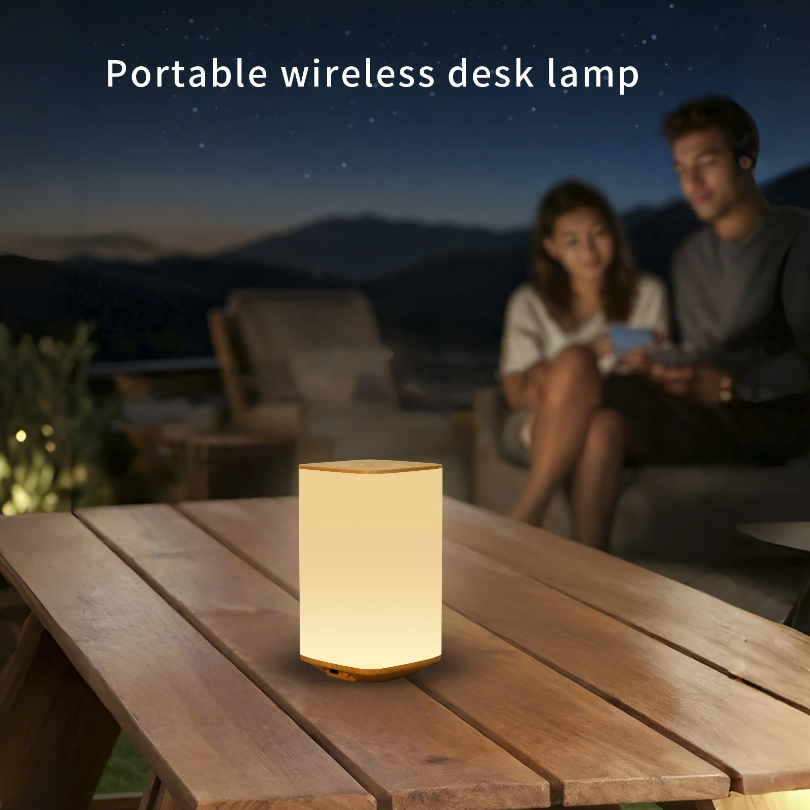 

Светодиодная настольная лампа с сенсорным управлением, RGB-подсветкой, регулируемой яркостью, беспроводная, с пультом ДУ, USB-зарядка, для спальни и гостиной