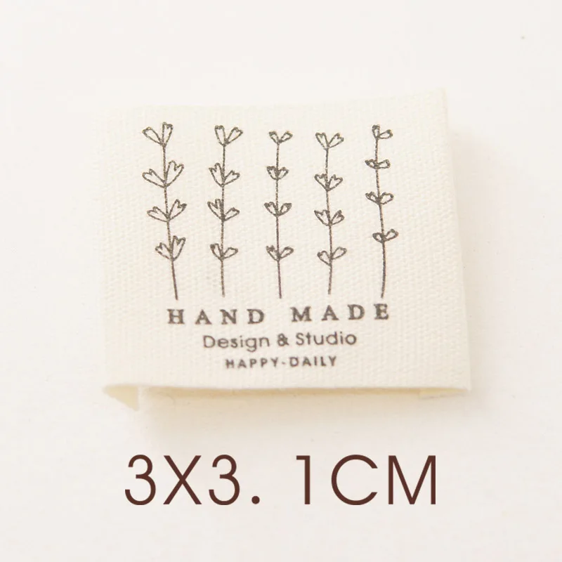Spot cotton handmade cloth label folded tulip bush lace bow style label fabric accessories clothing tags