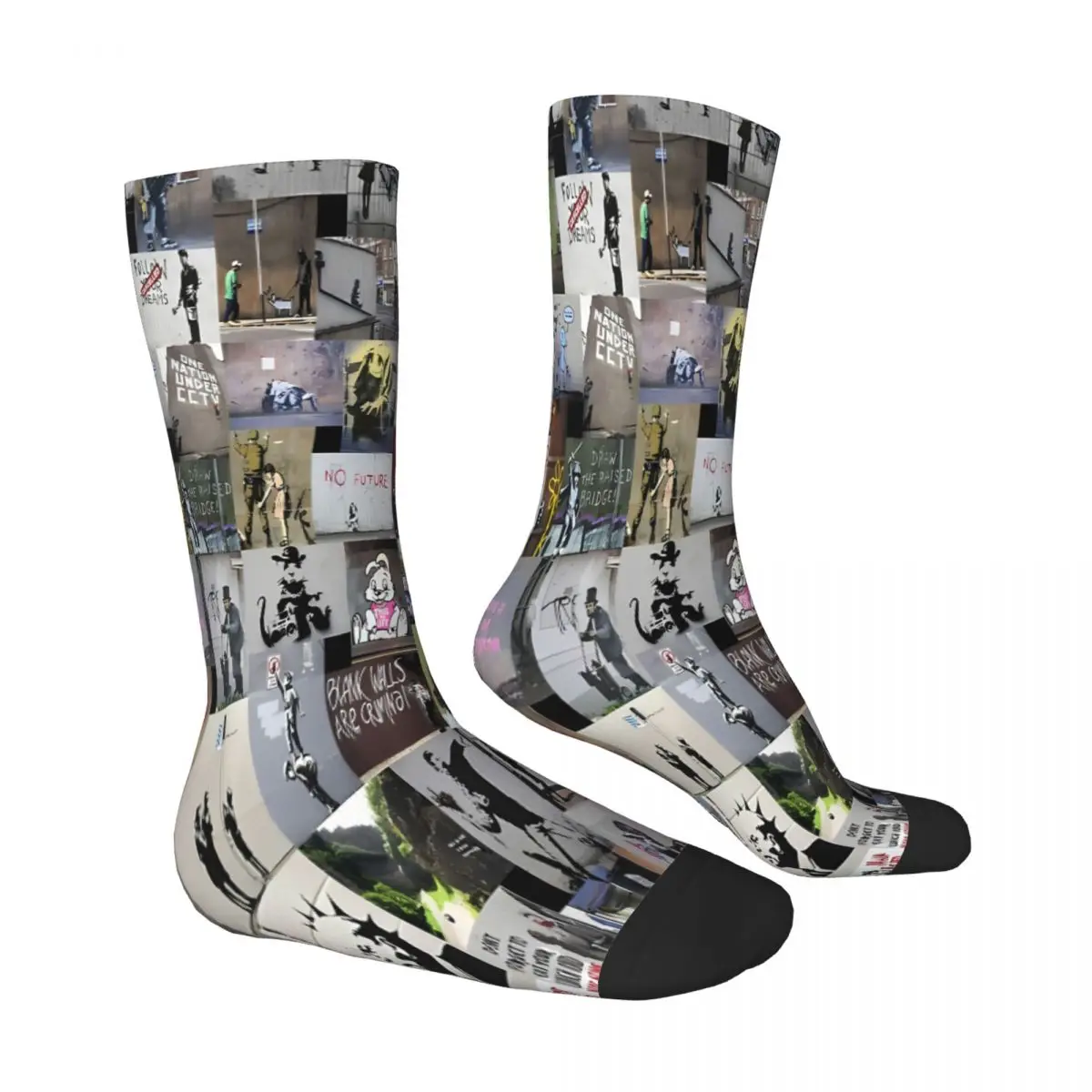 Banksy Socks Male Mens Women Summer Stockings Printed