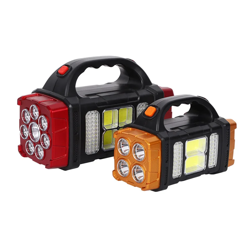 

Portable Solar LED+COB Handheld Flashlight USB Charge Waterproof Work Light Camping Lamp Outdoor Torch Powerful Emergency Lights