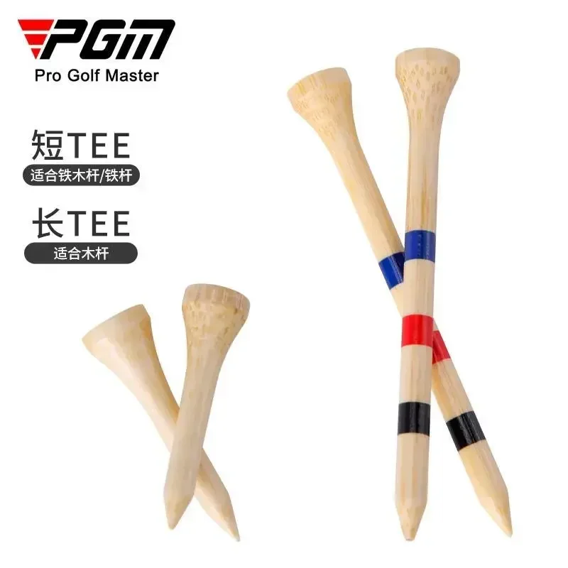 PGM Golf Bamboo Tee Adjustable Height Ball Pin Length Golf Item Depth Mark Tees QT030