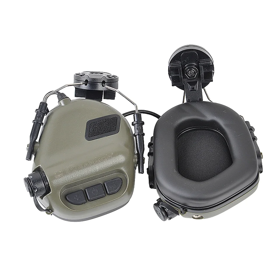 

EARMOR M31H Tactical Headphone Noise Canceling Hearing Protection Softair Aviation Headset for FAST MT Helmets Adapter