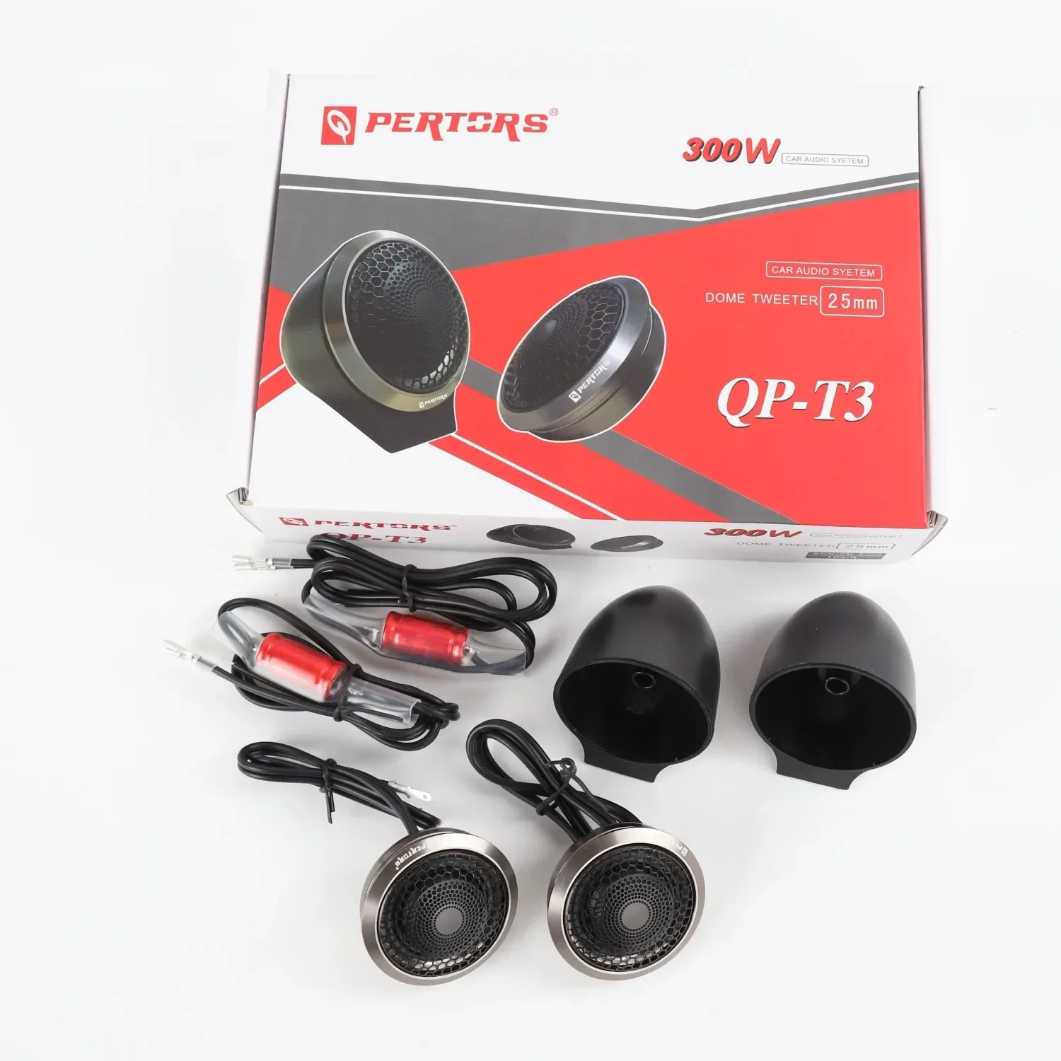 A PAIR Silk Film Ball Tweeter 300W High-power HIFI Audio Horn Pass Tweeter Pair Set Car Audio Marine Car Horn Set