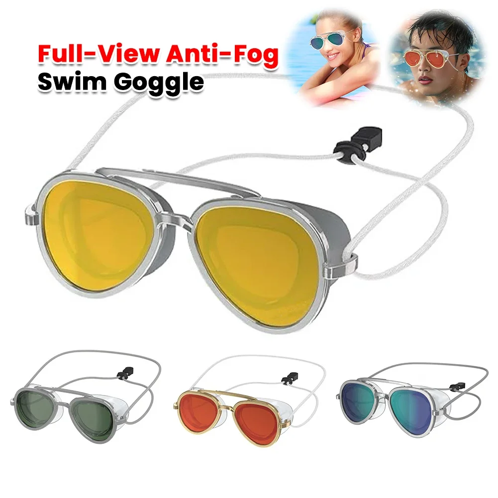 

Очки для плавания в полный вид, регулируемые противотуманные очки для плавания, нескользящие спортивные очки для плавания для бассейна, дайвинга на море