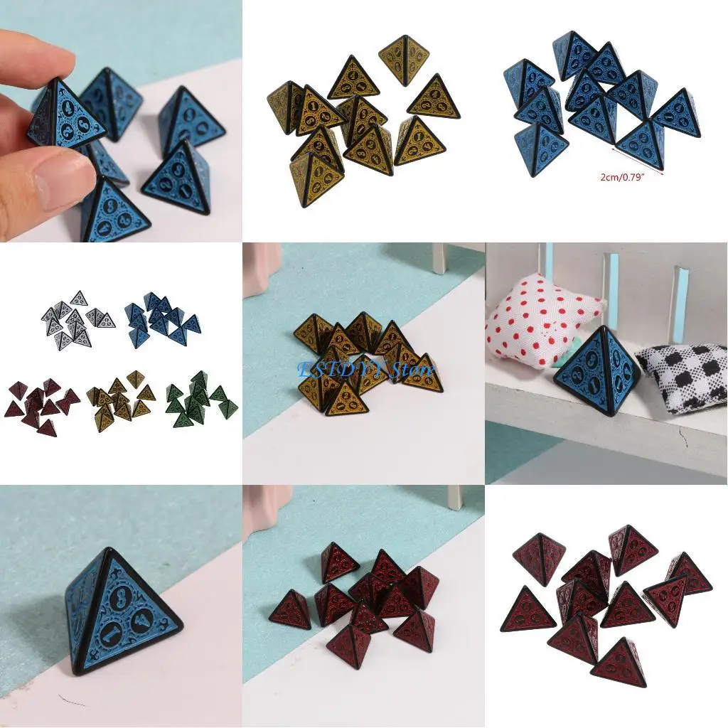 

G6DE 10 Pcs Polyhedral Acrylic Tabletop Game for Role Playing Game