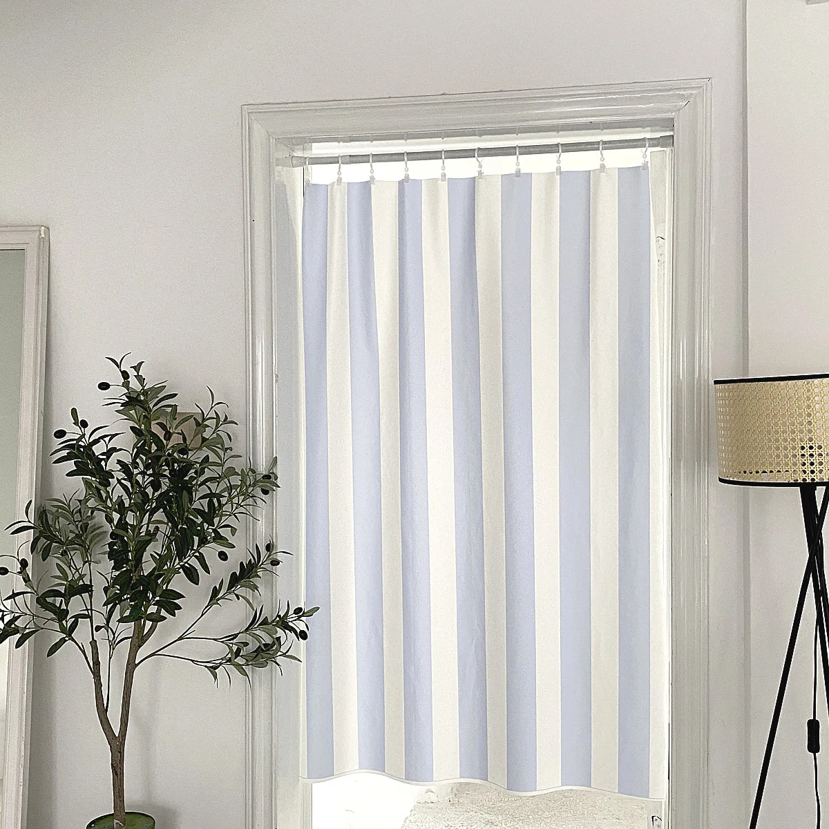 Wide Striped Door Curtain Korean Style Half Partition Curtains for Bedroom Living Home Decoration