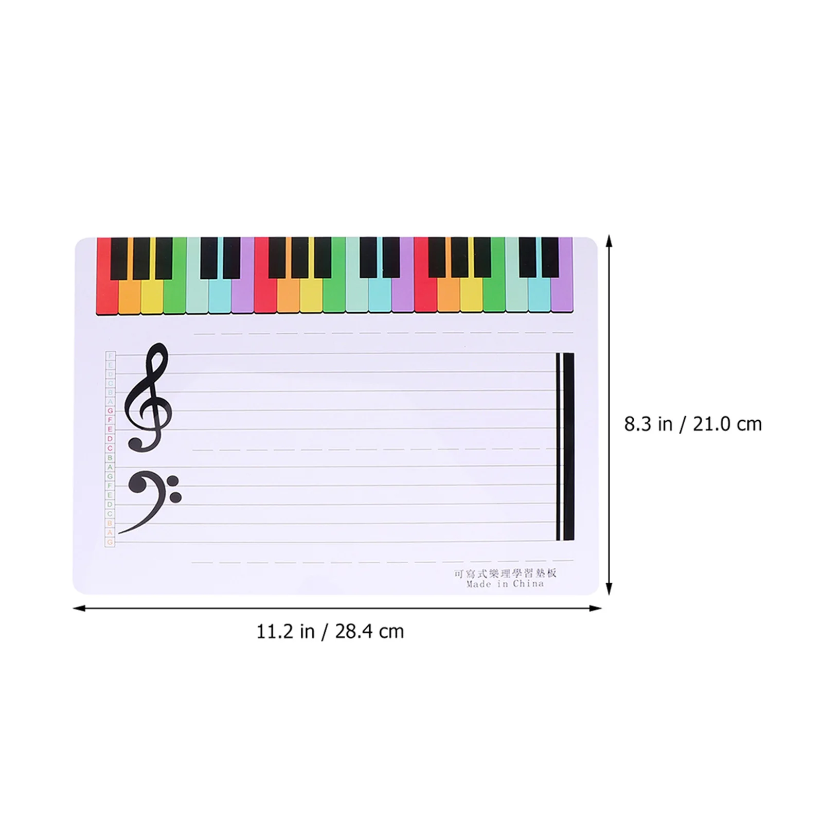 Plastic Music Staff Whiteboard Erasable Writable Reusable Teaching Board Portable Stave Board Musical Tool Reusable