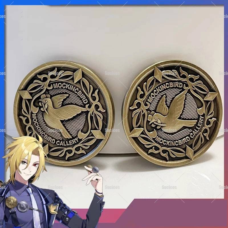 

Zenless Zone Zero Vivian Hugo Cosplay Prop Metal Commemorative Coin Lucky Coin Memorial Badge Halloween Christmas Party Gift