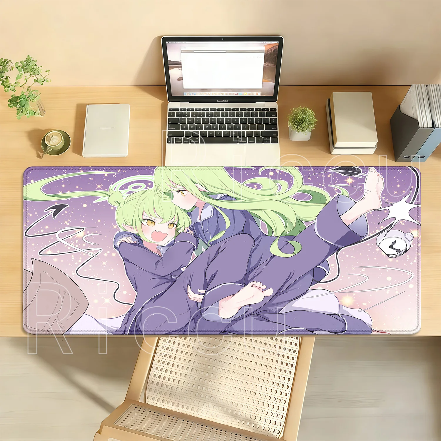 HD-Druck Nozomi Hikari Blue Archive Highlander Railroad School Mauspad Gaming-Mauspad Tastatur Anime-Mädchen Büro-Schreibtischunterlage