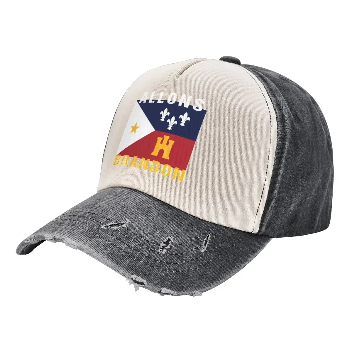 

Allons Brandon Louisiana Acadiana Flag American Flag Lets Go Brandon Baseball Cap hiking hat Cosplay Men Caps Women's