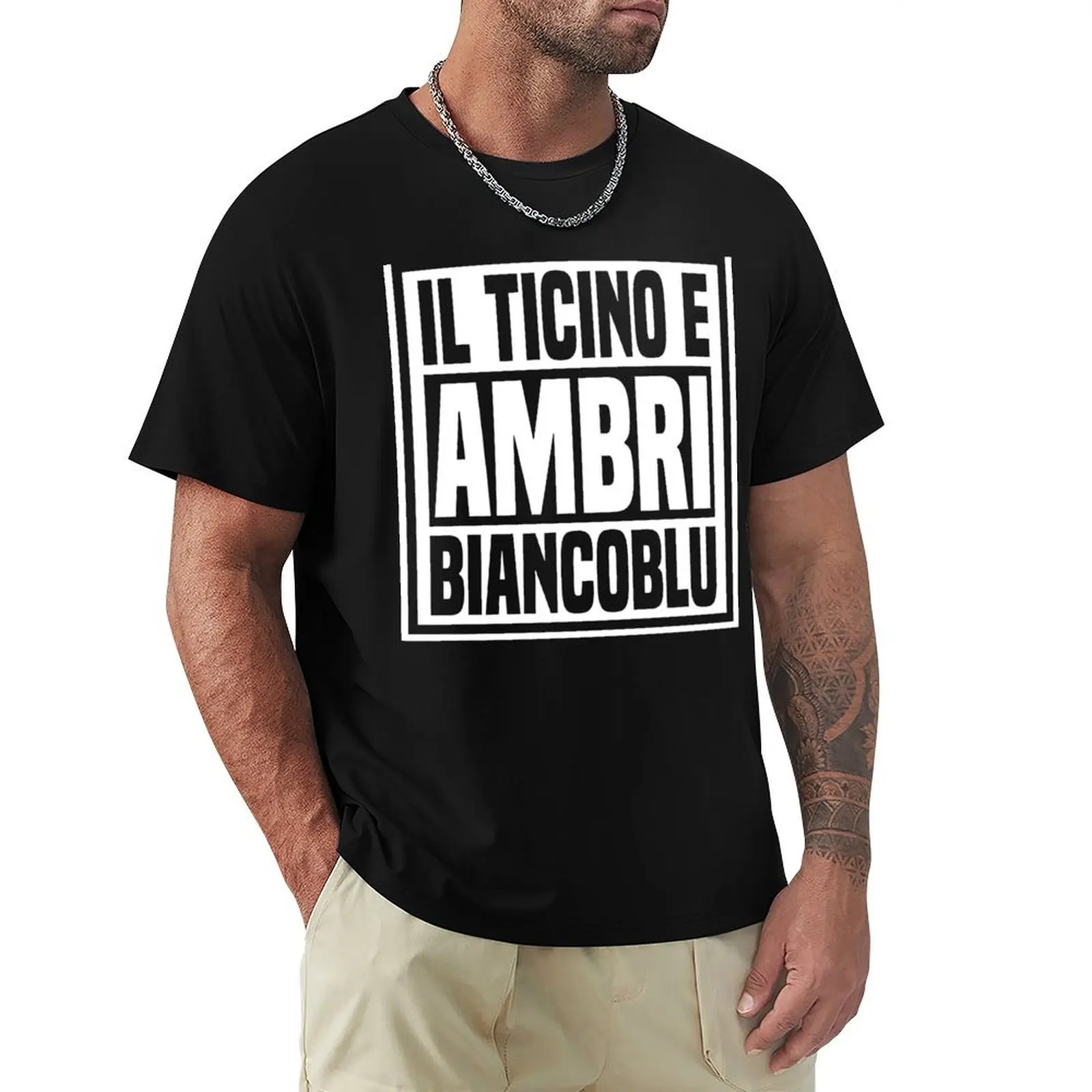Il Ticino e Biancoblu - Camiseta Ambri informal, ligera y de manga corta