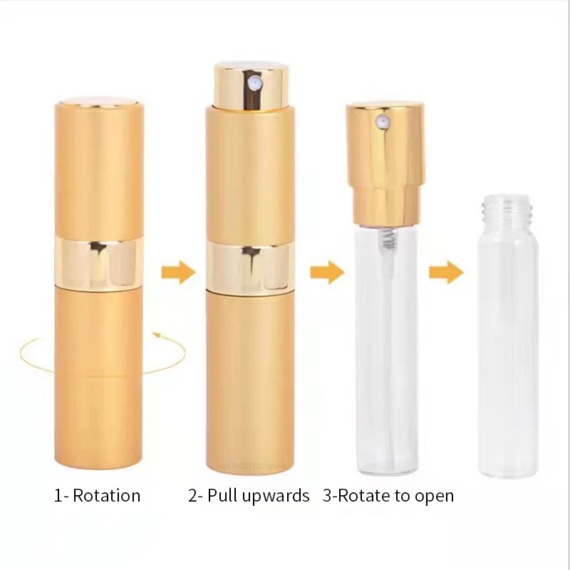 Atomizer Perfume 8ML 10ML Spray Bottle for Travel , Empty Refillable Cologne Dispenser, Portable Sprayer for Men and Women