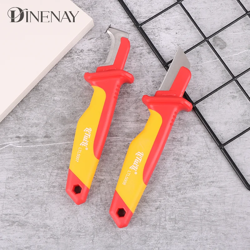 New Electrician Knife Insulated Cable Stripping Snips Fixed Blade Wire Hand Tool