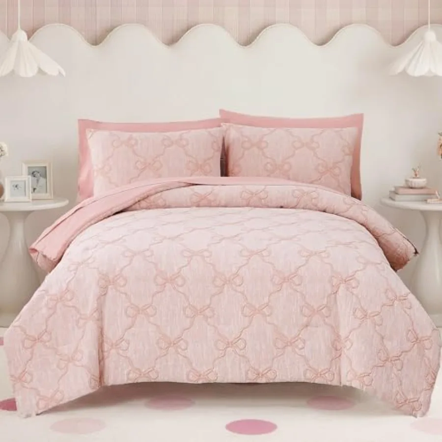 

Comforter Set for Girls 5 Pieces Bedding Set All Seasons Twin Comforter Set with Sheets Pillowcase and Sham