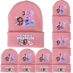 Gabby Dollhouse Knitted Cap Headgear Anime Figure Winter Woolen Hat Cartoon Skullies Beanies Boys Girls Bonnet Birthday Gifts