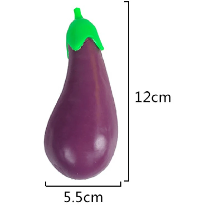 1Pcs Simulated Eggplant Squeeze Toys Memory Sand Decompression Vent Toys Stress Relief Sensoty Toys for Kids Adult