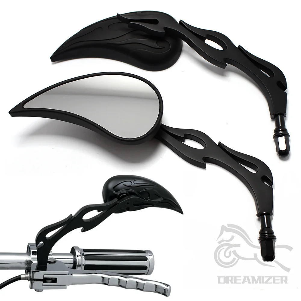 m8-オートバイティアドロップカスタムバックミラーサイドミラーハーレーツーリングスポーツスターロードキングクルーザーチョッパーリアビューミラー