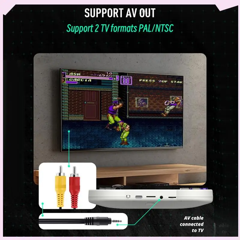 

B24B SF2000 Handheld Game Console+2Xhandle Classic Mini 3 Inch Video Game Consoles Support AV Output