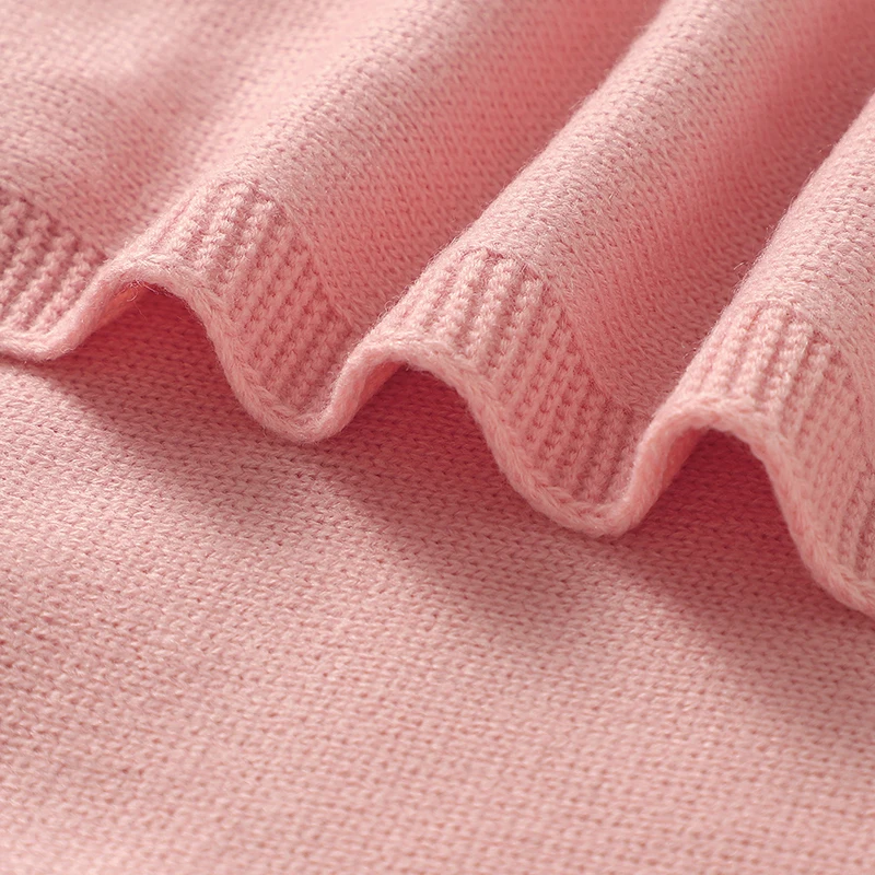 Baby Blanket Knit Newborn Boy Girl Bedding Quilt 100*80CM Infant Stroller Swaddle Wrap Super Soft Fashion Cute 3D Flowers Plaid