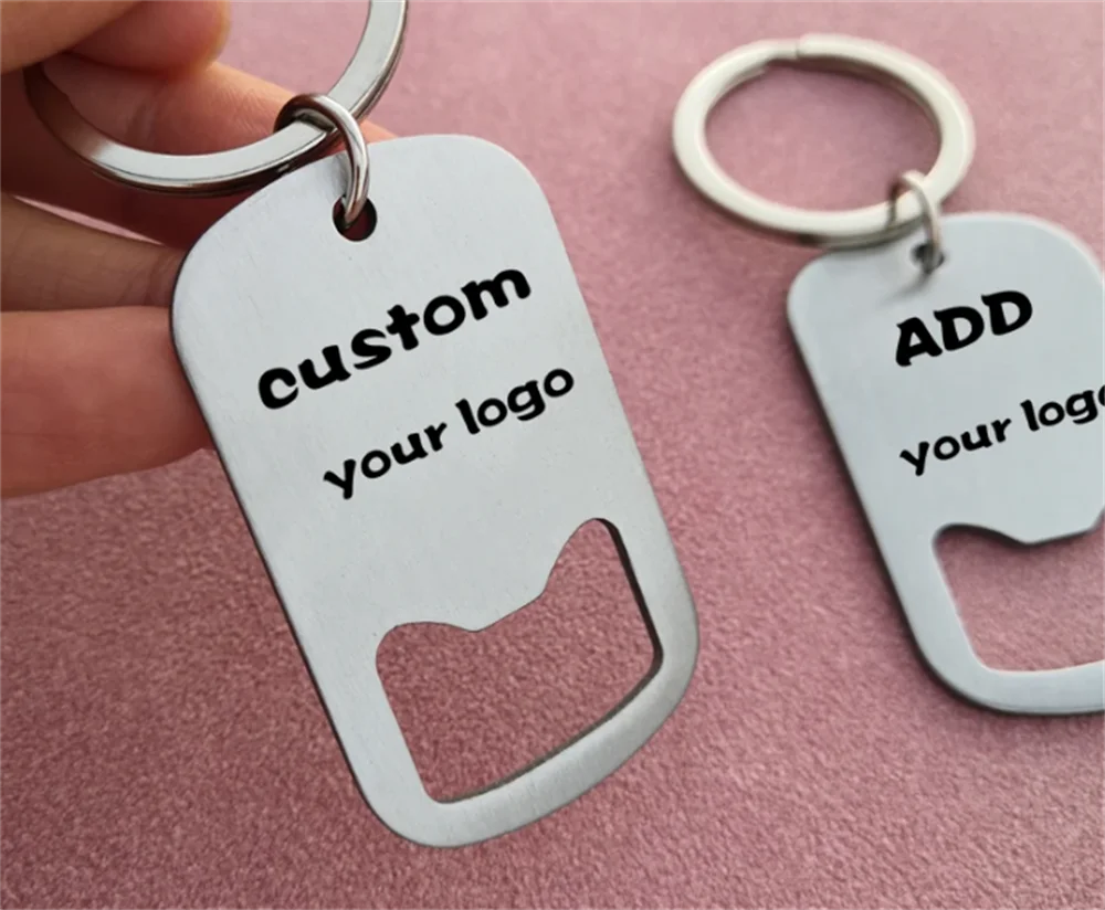 30 Stück personalisierte Flaschenöffner aus Edelstahl, Schlüsselanhänger für DIY mit personalisiertem Logo oder Fotos – Detail 4