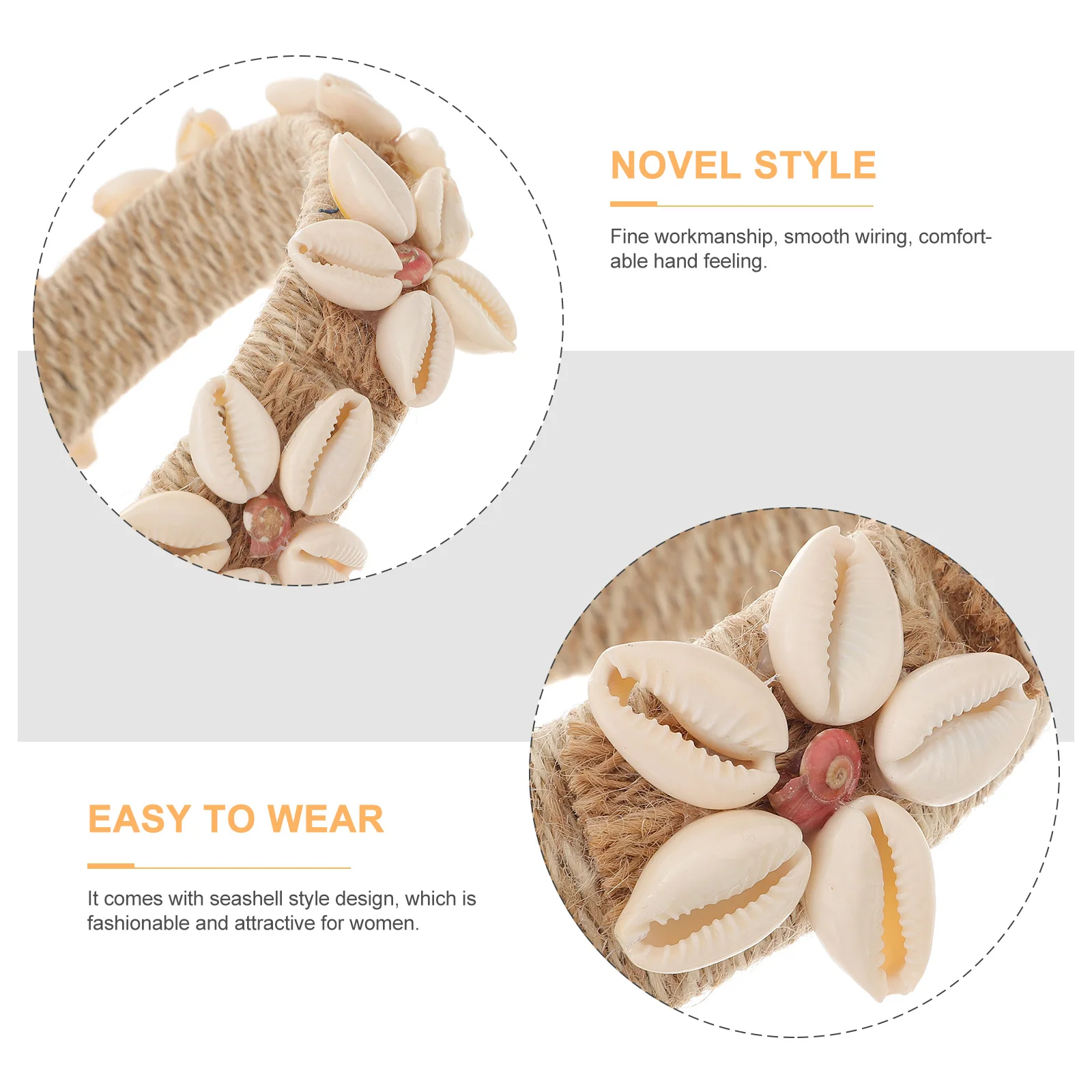 

1pc Seashell Headband Women Hair Hoop Fashionable Headwear Comfortable Face Mask Spa Workout Daily Bridal Party Accessories