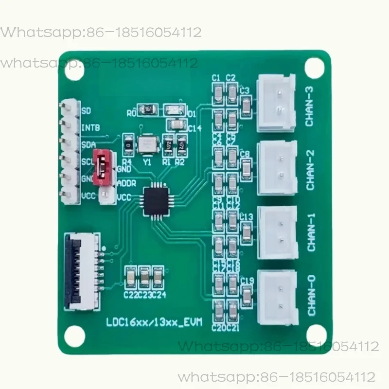 4-channel LDC1614 / 2-channel LDC1612 inductance sensor module for high-precision metal distance measurement and coin detection