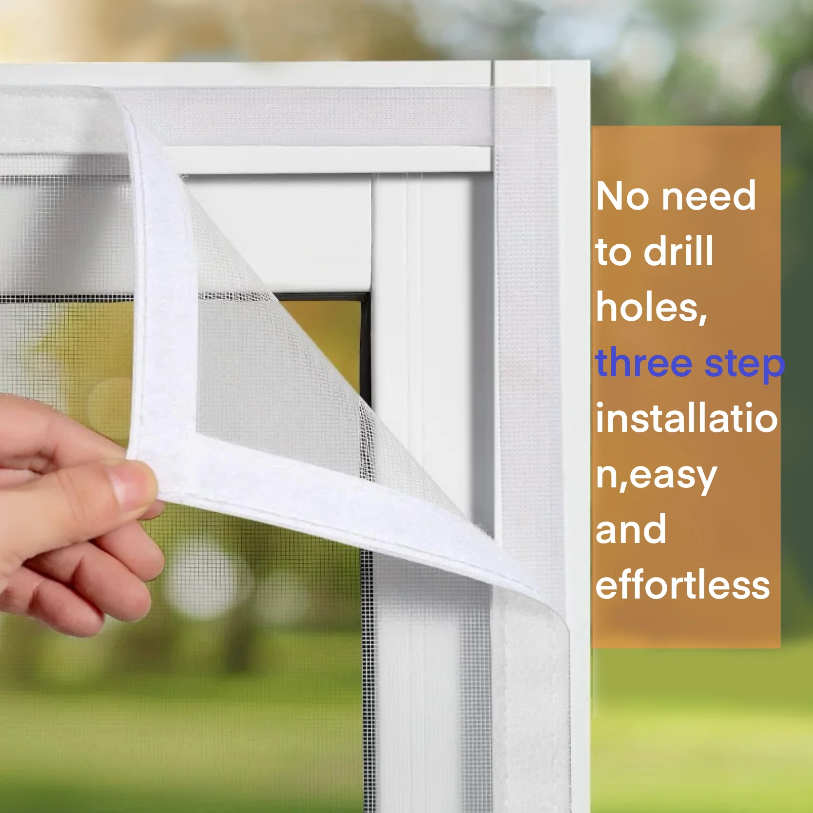 

Protect family members with self-adhesive mosquito screen window net, no punching, invisible, insect proof, fresh and non-toxic