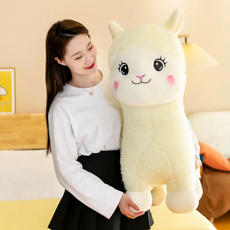 Cute Lamb Alpaca Plush Toy Big Soft Sheep Doll Pillow Sleeping Japanese Rag Dolls Children's Gift Boys and Girls 31inch 80cm