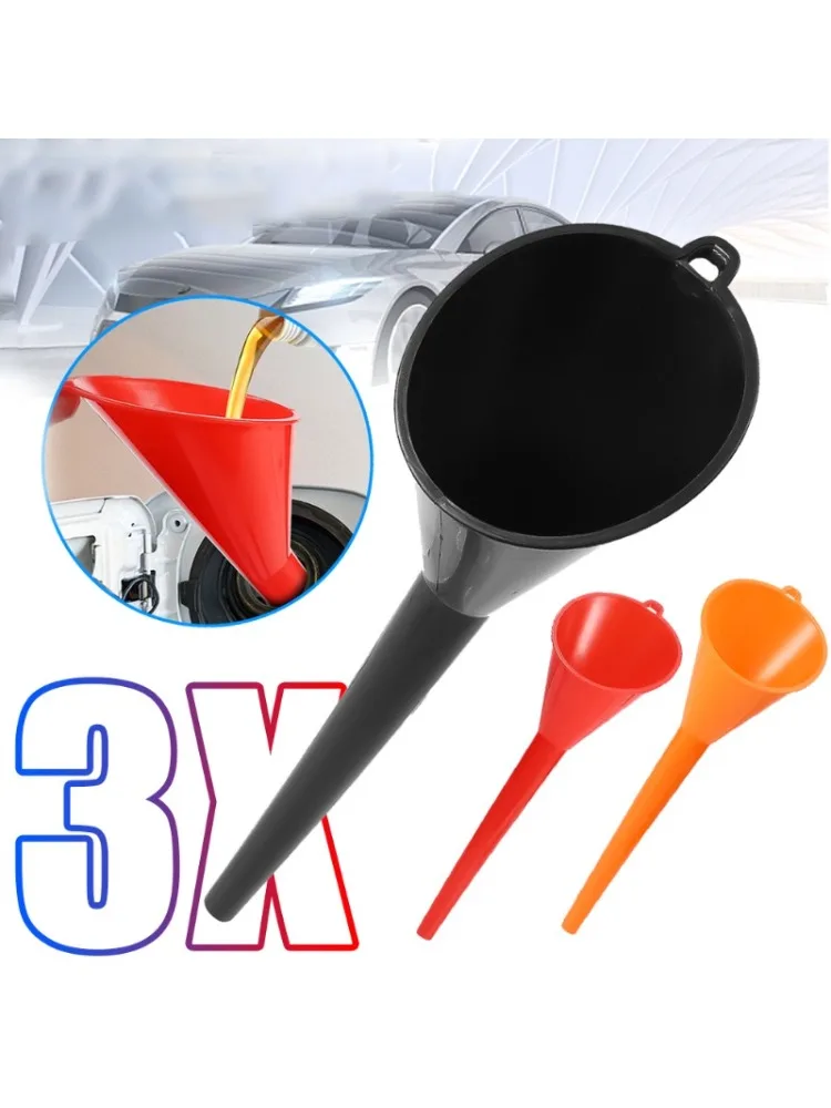 Entonnoir à longue tige pour voiture, outils de remplissage d'huile et de carburant, entonnoir en plastique anti-éclaboussures, outils de ravitaillement en carburant de moto, accessoires automobiles