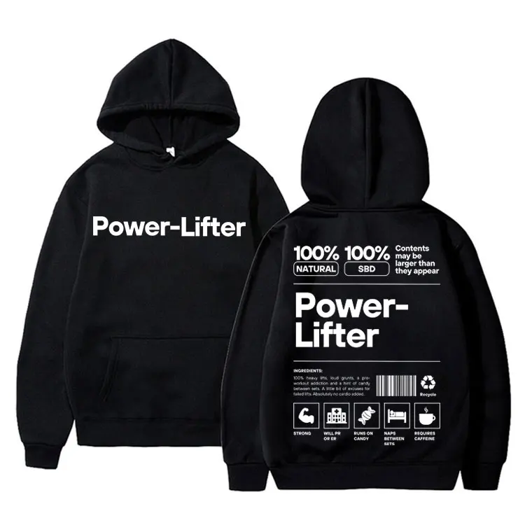 

Power Lifter for Powerlifting Gym Pump Cover Hoodie Men Women Fitness Weightlifting Workout Bodybuilding Aesthetic Sweatshirts