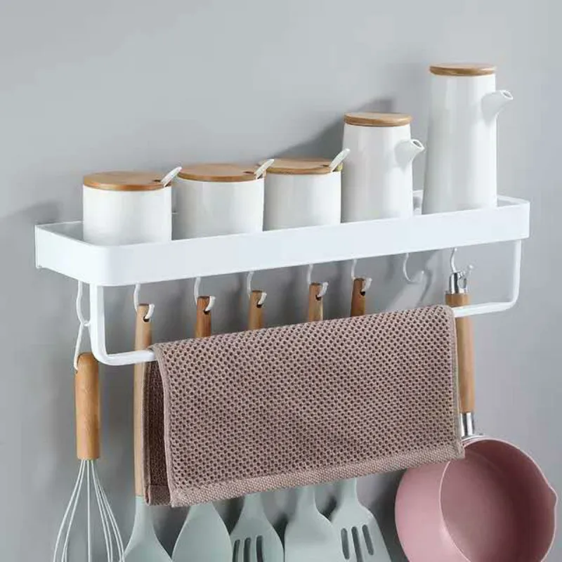 Kitchen Shelf  Aluminum Wall-Mounted Square Shampoo Shelf Cosmetic Shelves Kitchen Nets Shelf Storage Rack Organizer Rack