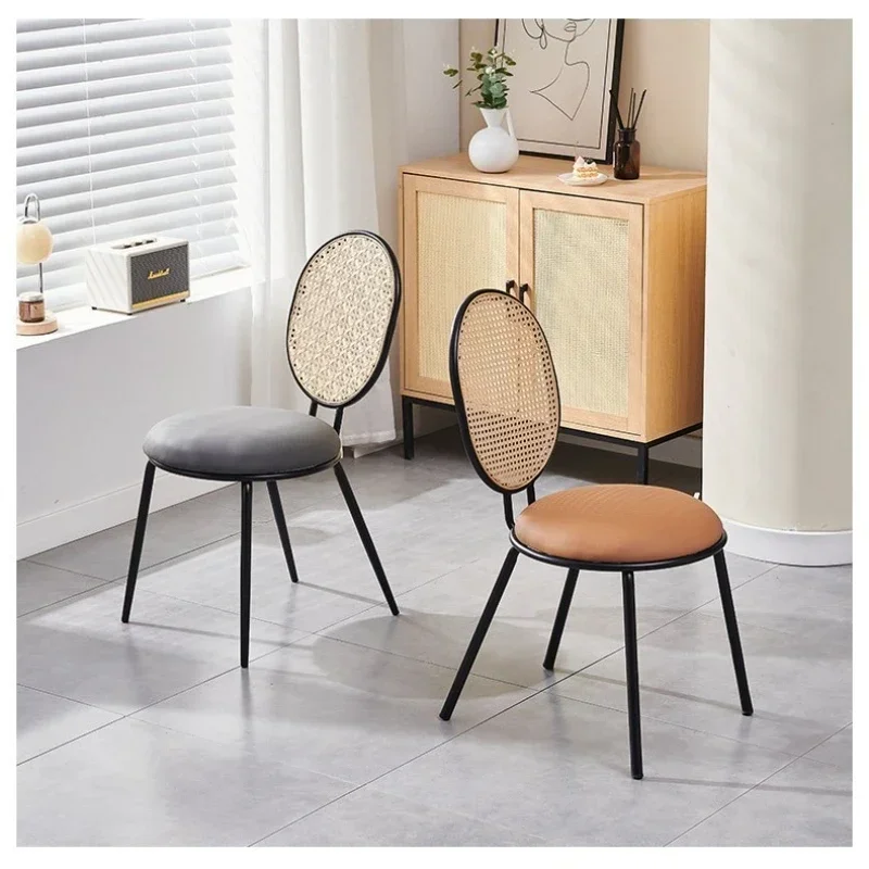Nordic Rattan Chair Makeup Chair Cafe Antique Designer Chair Factory