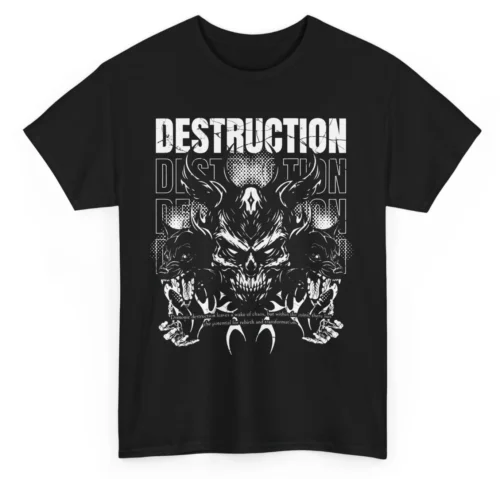 T-shirt Destruction Demon Werewolf Halloween Shirt 666 Goth Unisex Required