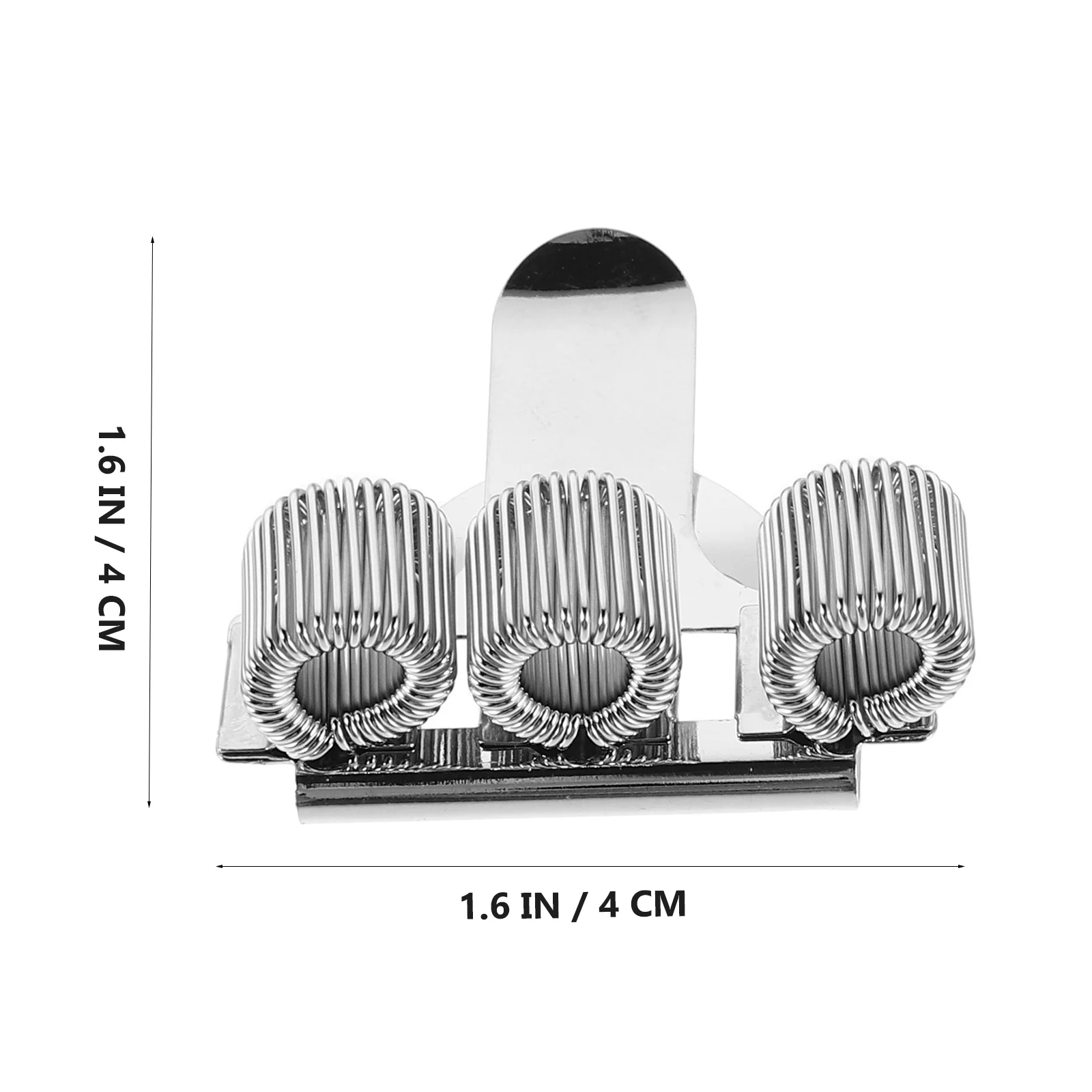 4 قطع من مشبك حامل القلم المعدني مع تصميم ثلاثي الفتحات وحامل القلم الرصاص بقبضة زنبركية لمجلة الملاحظات المخططة الآمنة #2