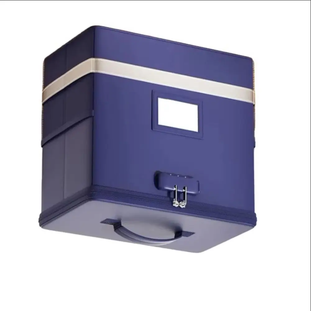 

Fireproof File Box With Lock,file Box Storage Organizer,foldable Storage Box. 44*32*10cm Fireproof And Waterproof Protection