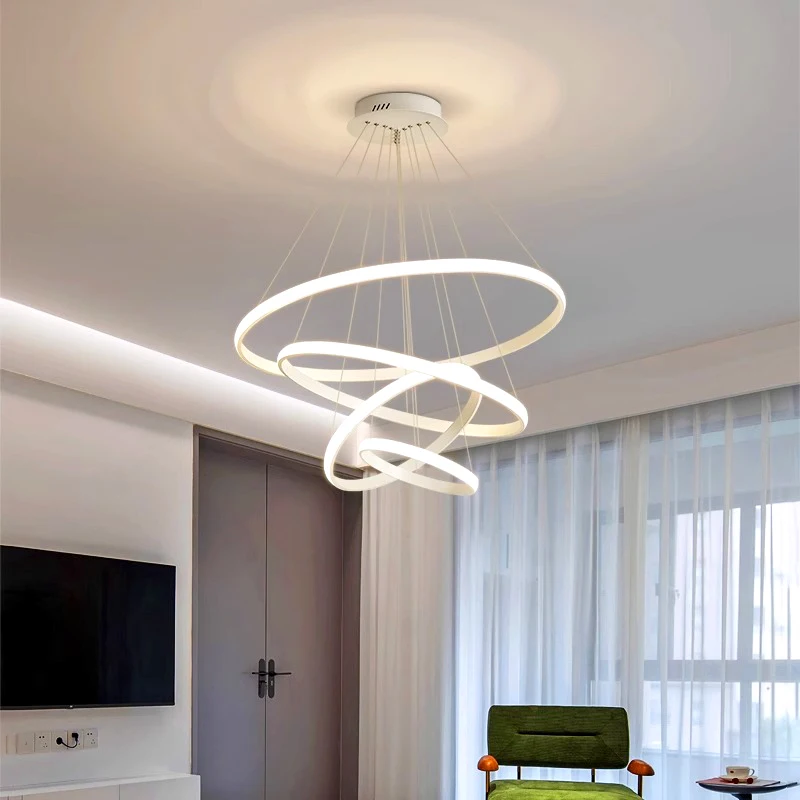 Moderno simples pendurado LED lustres para sala de estar, iluminação interior, lâmpada do teto, iluminação para sala de estar