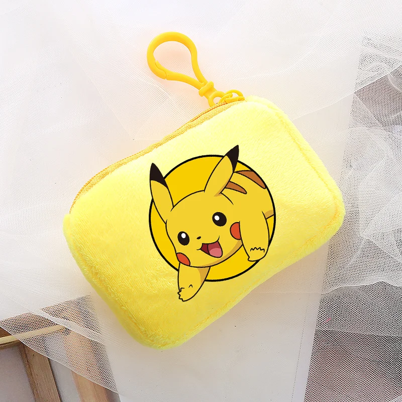 Pokemon Pikachu Coin Purse Animated Cartoon Pattern Print Cute Wallet Large Capacity Wallets Clutch Bags Girl Portable Kids Gift