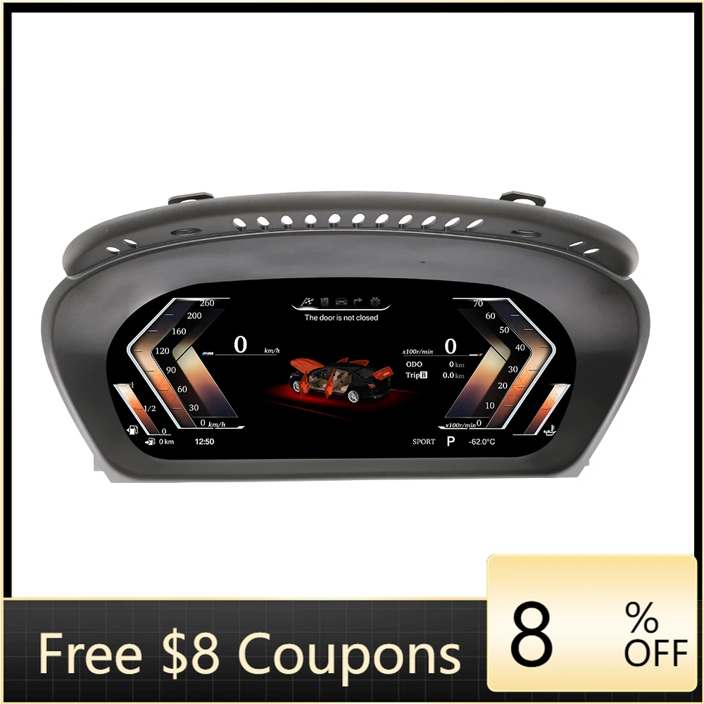 

12.3" Car LCD Digital Dashboard Cluster for 5 series E60 2004-2009 CCC System Instrument Panel Speedometer Virtual Cockpit
