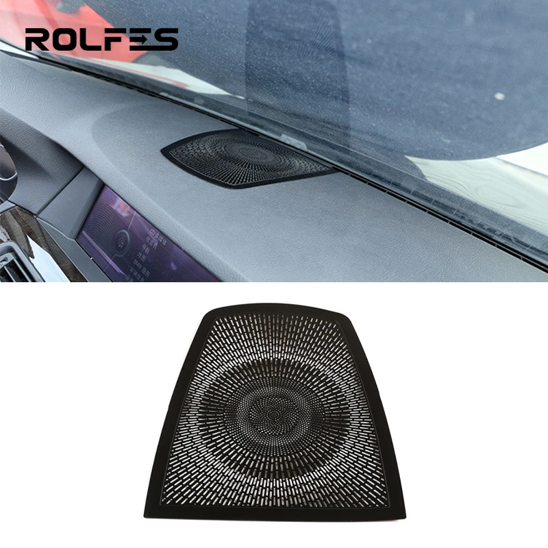 

ROLFES Car sticker Dashboard Audio Speaker Horn Net Cover Trim For BMW 5 Series F10 2011-2017 Aluminum Alloy Auto Accessories
