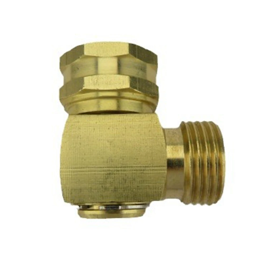 Garden Hose Connector 90 Degree Solid Brass Pipe Fittings Hose Kink Protector Garden Irrigation Coupling Adapter Watering Tool