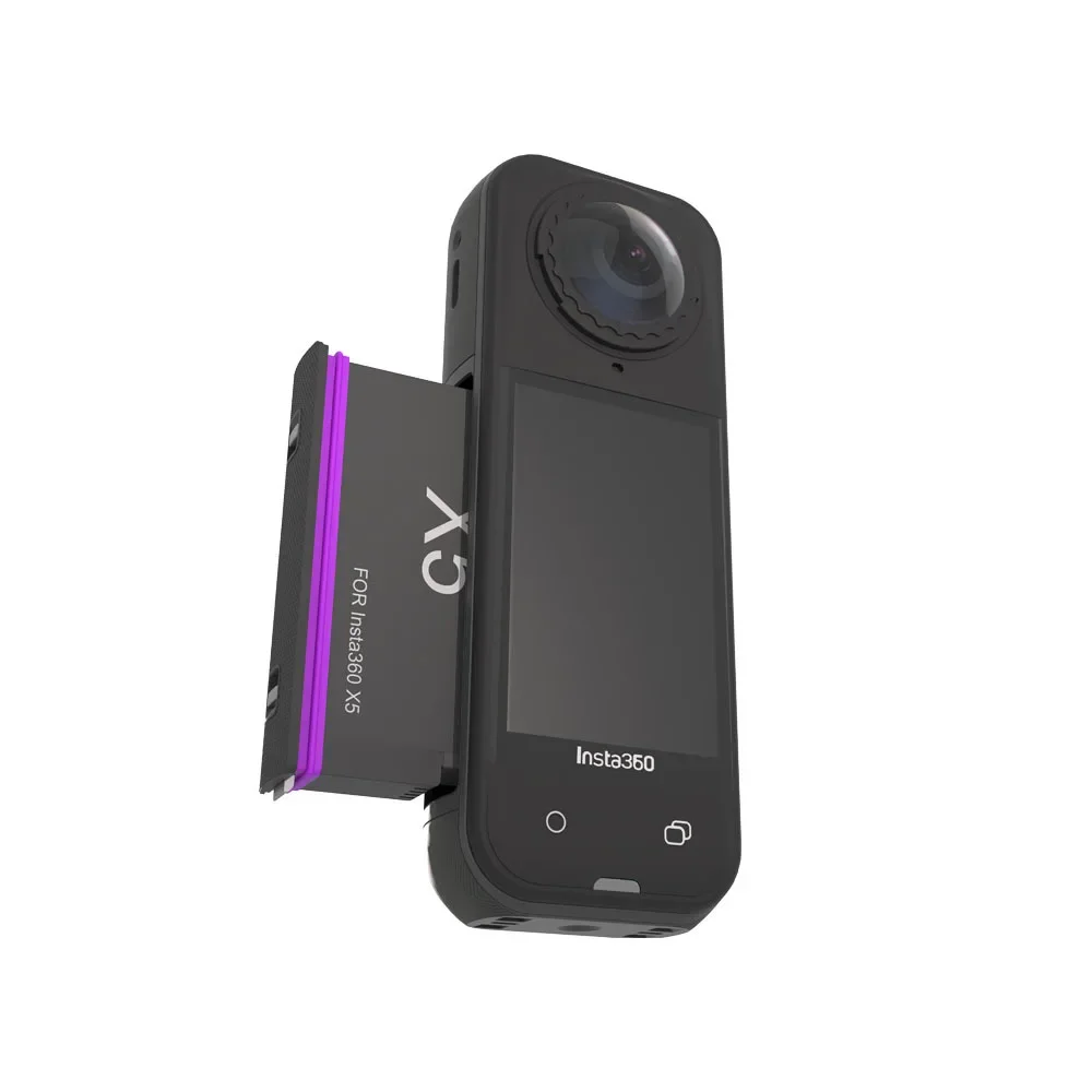 بطارية 2800 مللي أمبير 3.89 فولت + شاحن بفتحتين لكاميرا بطارية Insta360 X5 بطاريات عمل بانورامية لملحقات Insta360X5