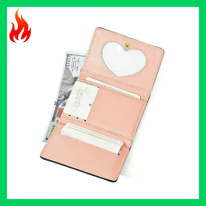 

Cartoon Embossed Bear Triple Wallets for Women Cute Short Purse Folded Card Holder Coin Purse Ladies Card Bag Clip Cartoon Bags